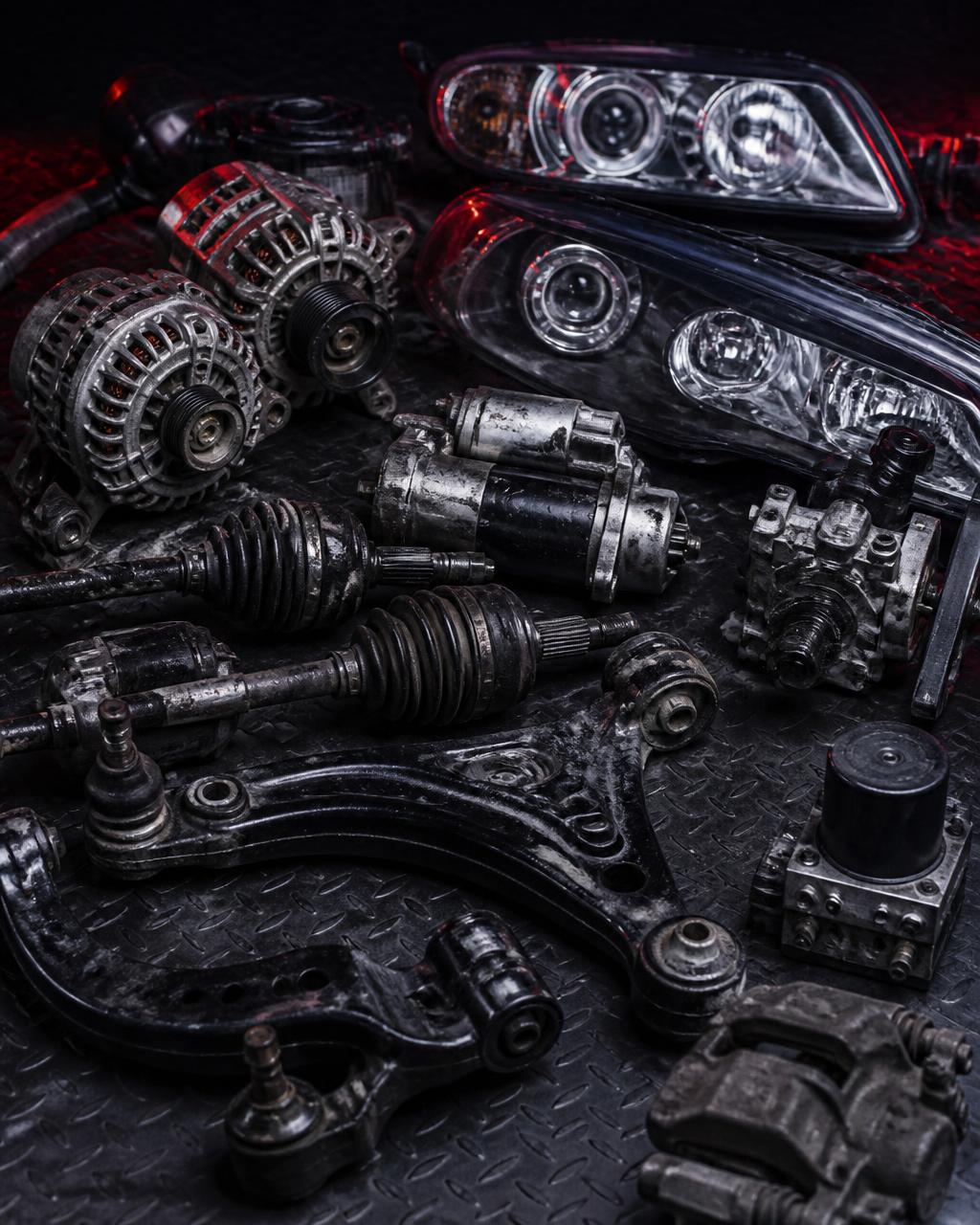SPARE PARTS — Individually tested replacement components, sorted and boxed.
